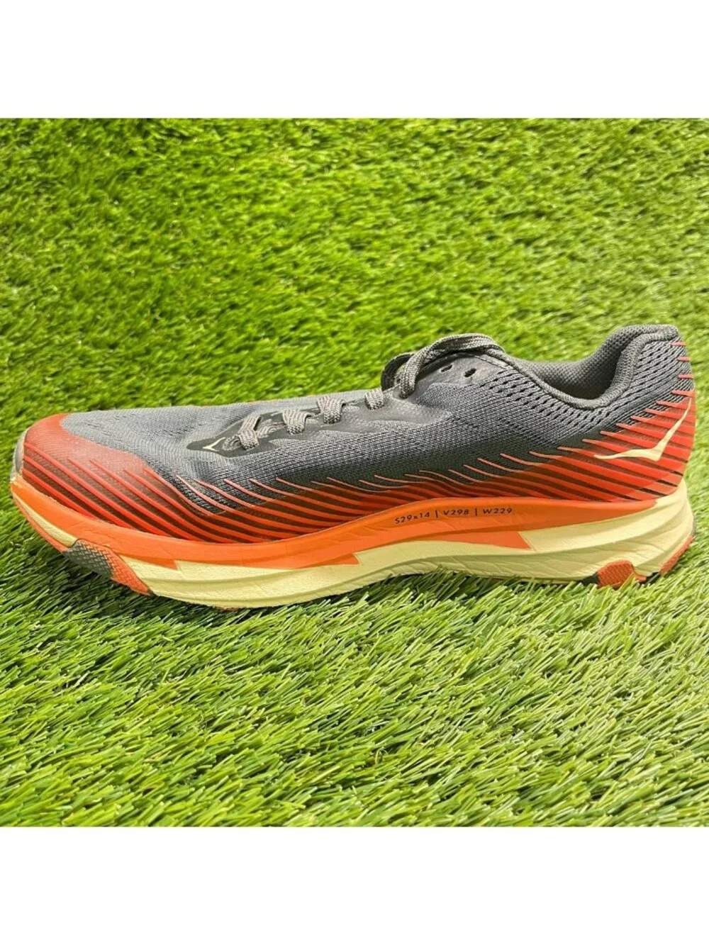 Hoka One One Torrent 2 Womens Size 8 Gray Orange Trail Running Shoes Sneakers